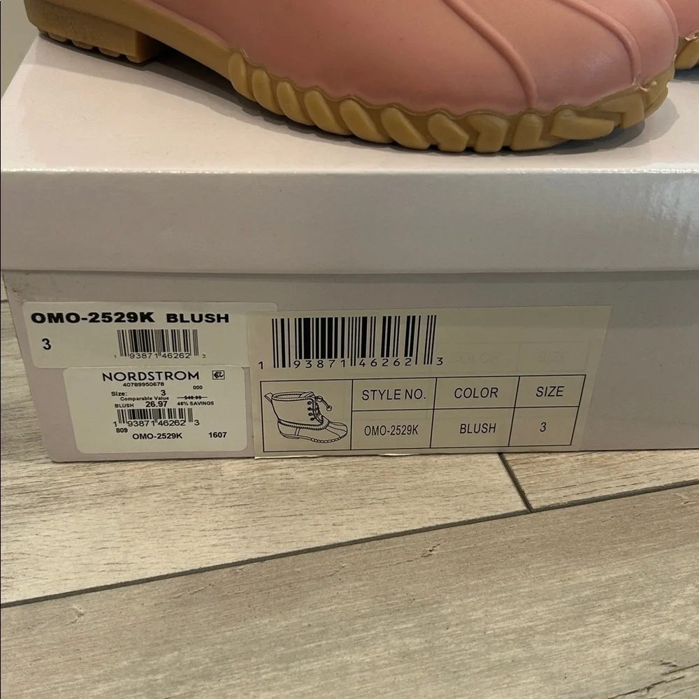 Olivia Miller Girl! Little Girls pink shiny snow rain boots size 3